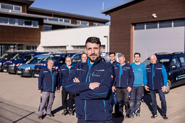 Gruppenfoto der Mitarbeitenden des Wasserversorgungsverbands Obere Schussentalgruppe